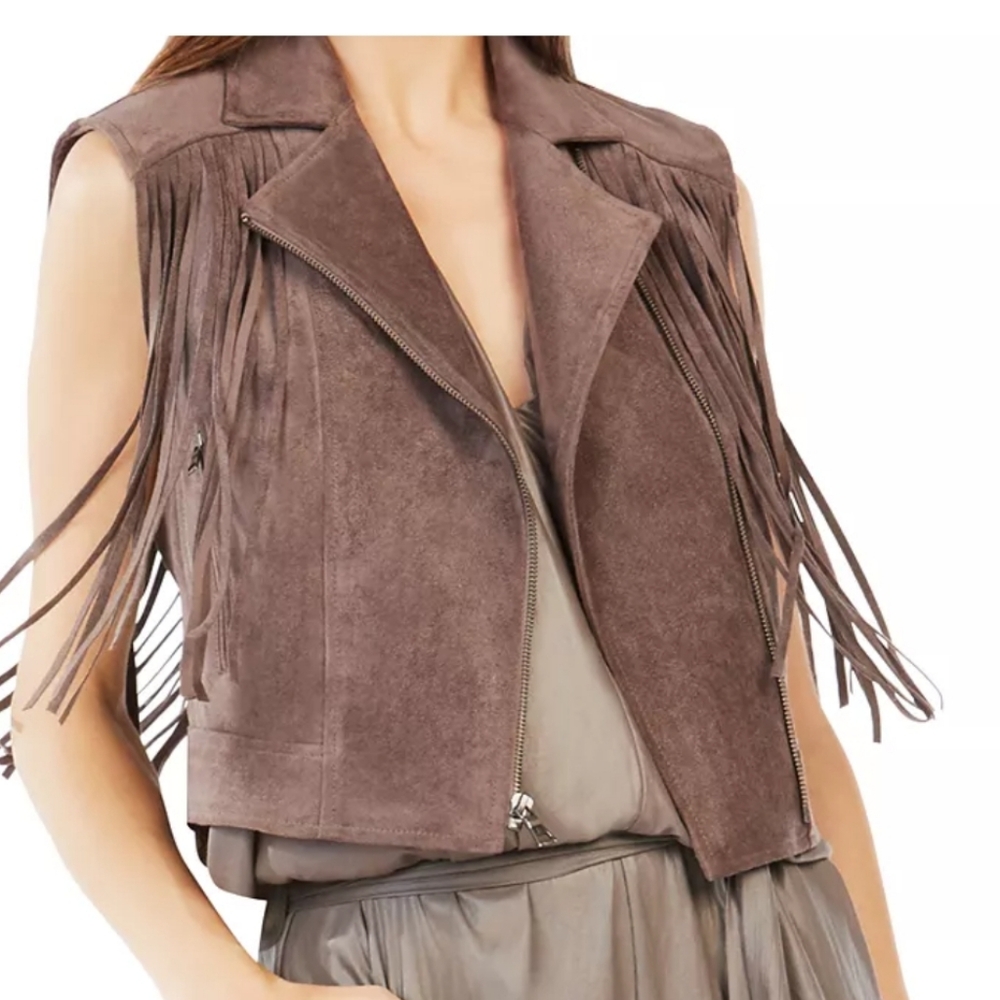 BCBGMAXAZRIA Mike Faux Suede Vest
